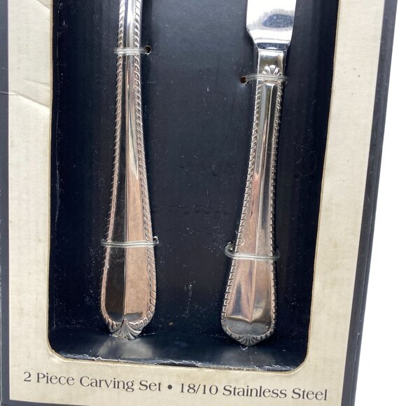 Royal Doulton Princess 2 piece Meat carving set Stainless Steel Thanksgiving Chr - Picture 3 of 7
